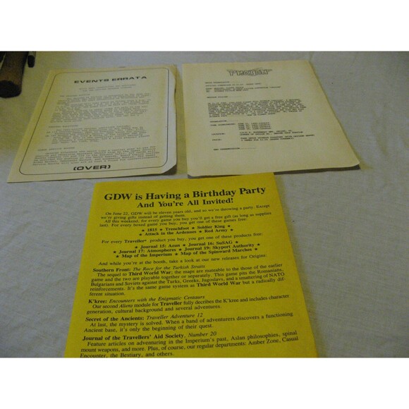 Vintage Lot Of Flyers From Mid 1980s Gaming Conventions Origions Uthercon & More - Picture 3 of 3